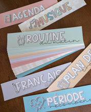 Load image into Gallery viewer, Menu du jour imprimé (couleurs douces)