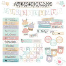 Load image into Gallery viewer, Menu du jour imprimé (couleurs douces)