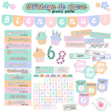 Load image into Gallery viewer, Menu du jour imprimé (groovy pastel)