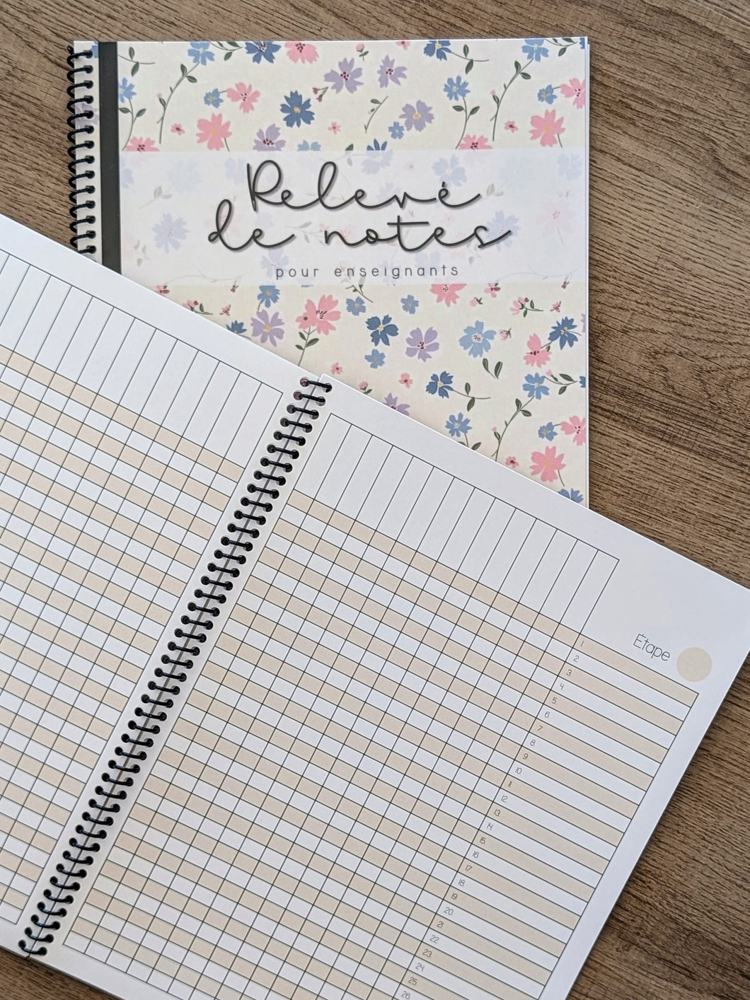 Cahier de relevé de notes